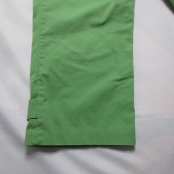 TALBOTS womens PANTS green SIGNATURE cropped CAREER capri CASUAL stretch SIZE 12 - Picture 2 of 12